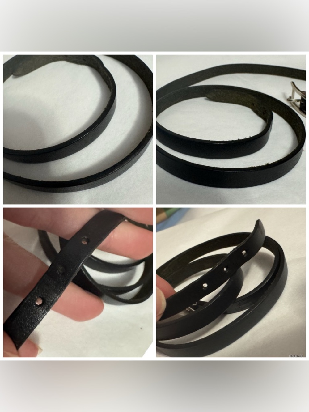 Hermès AUTHENTIC Silver & Black Leather Behapi Api Double Tour Bracelet - Picture 15 of 16